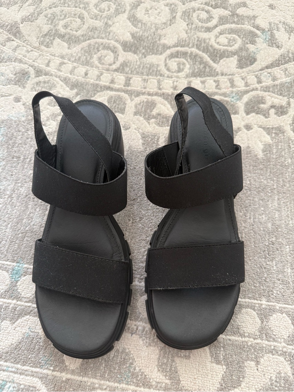 Madden Girl Women’s Black Chunky Platform Sandals Size 8.5 - Picture 6 of 8